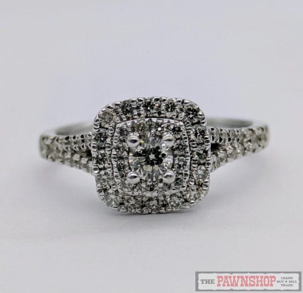 CLEARANCE!!! 0.50ct TDW Diamond Cluster Ring in 9ct White Gold $2,000