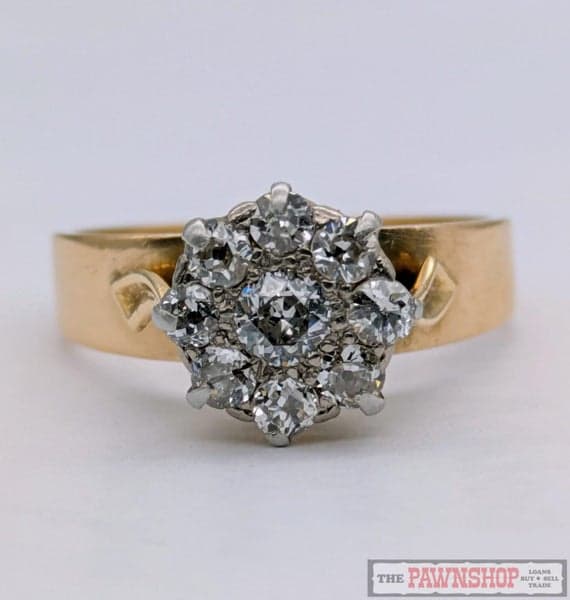 CLEARANCE!!! 0.65ct TDW Diamond Cluster Ring in 18ct Yellow Gold $5,900