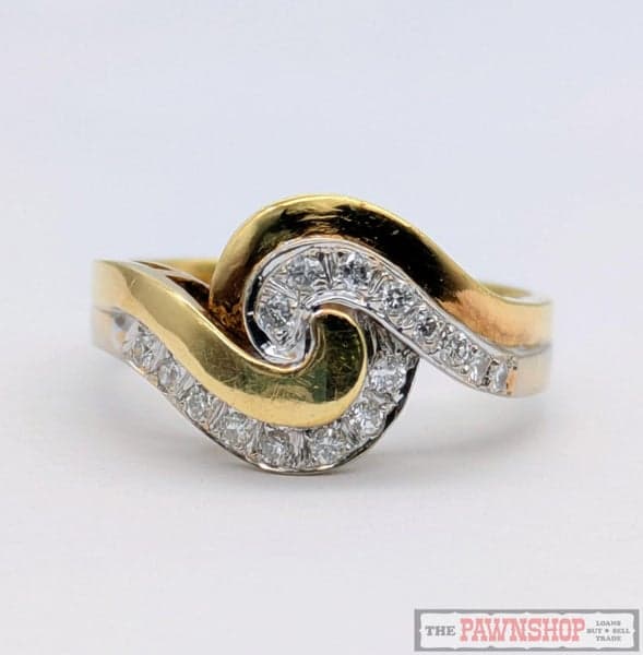 CLEARANCE!!! 0.25ct TDW Diamond Twist Dress Ring in 18ct Two-tone Gold $5,800