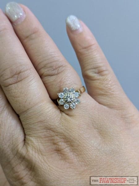 Handmade 0.65ct twd Diamond Cluster Ring in 18ct Yellow Gold $7,000