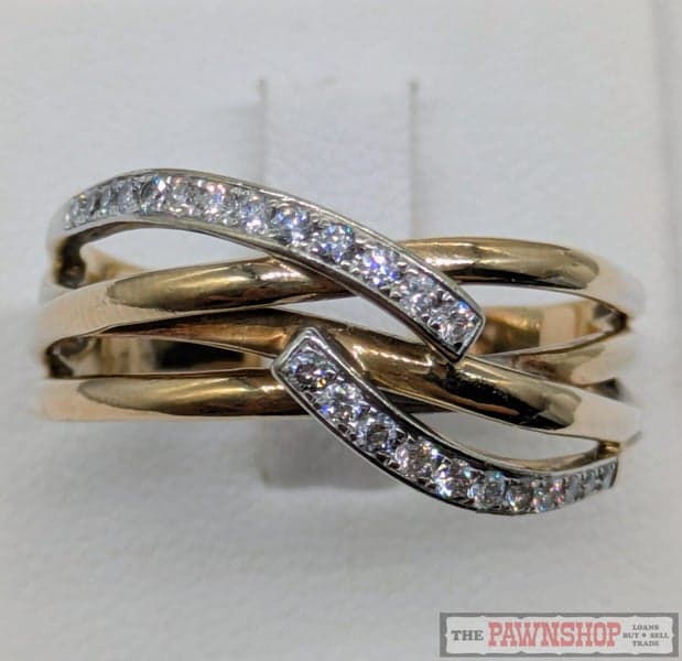 0.34ct TDW Diamond Dress Ring in 10ct Yellow Gold Size Y $3,000